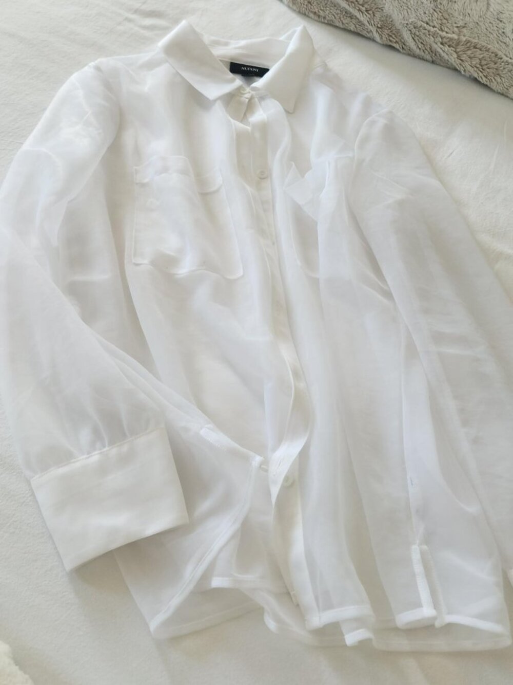 Gorgeous sheer white blouse.